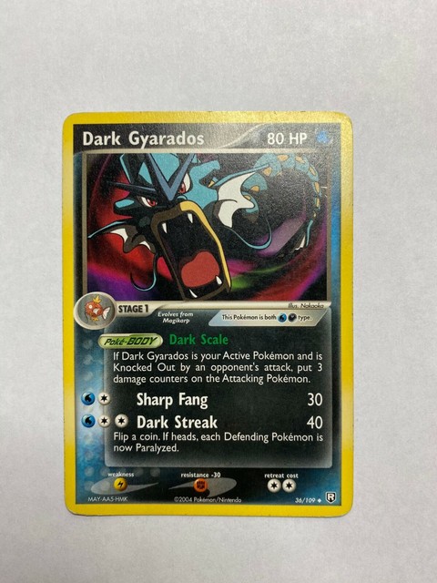 POKEMON Dark Gyarados 36 109 REVERSE HOLO CARD TEAM ROCKET 
