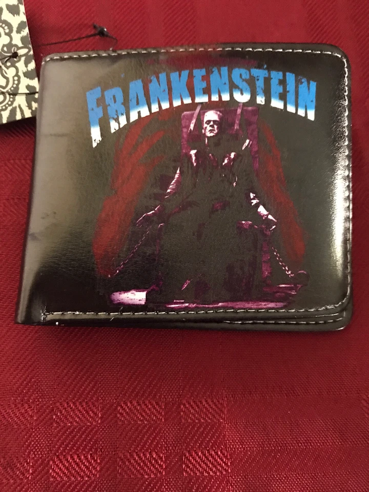 Billetera Frankenstein Universal Monsters Rock Rebel para hombre NUEVA Foto 2 de 4