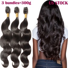 9A Unprocessed Virgin Hair Peruvian Body Wave Human Hair Extensions 3 Bundles US