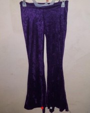 Vintage Handmade Purple Velvet Lowrise Bellbottoms