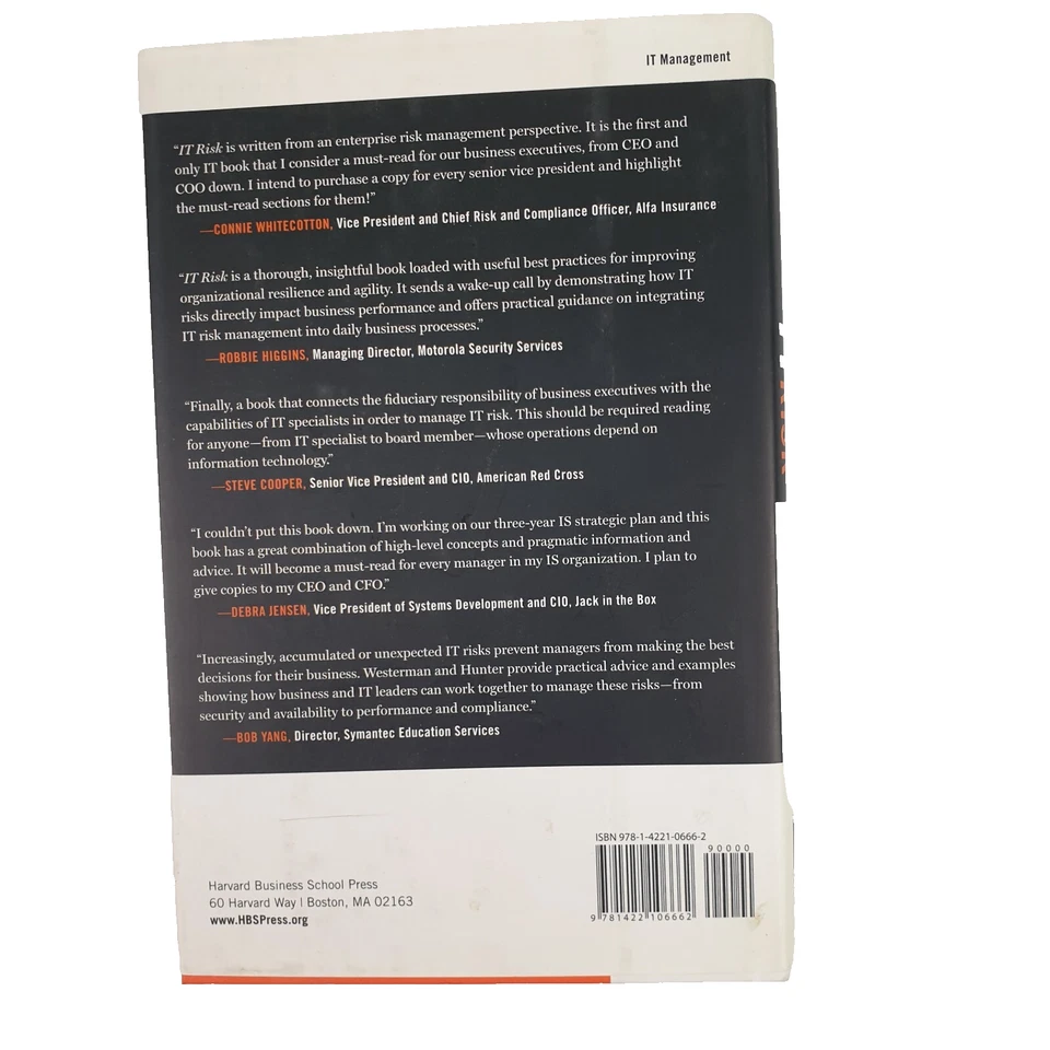 IT Risk By George Westerman, HC 2007, Business, Management, Competitive, Risk - Image 2 of 4