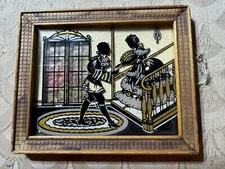 Vintage Deltex Products Brooklyn NY "Sweet Romance" Silhouette #2 - Framed