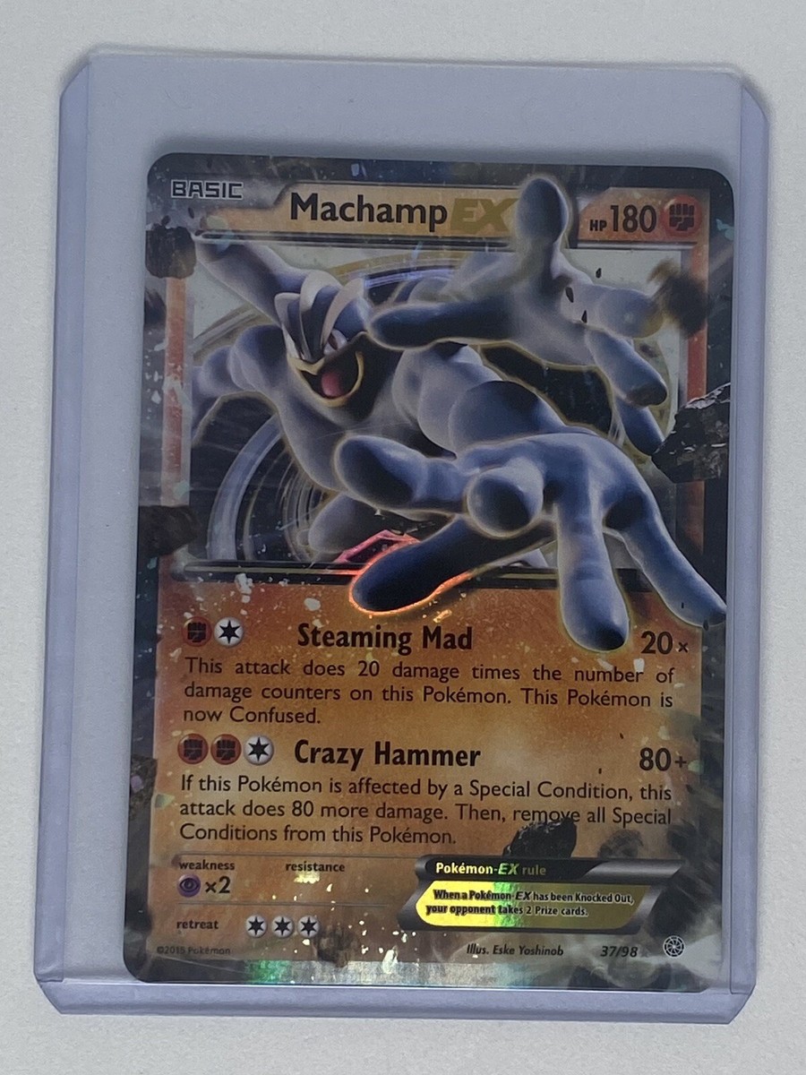 Pokemon TCG Machamp EX 37/98 Ancient Origins XY ULTRA RARE HOLO