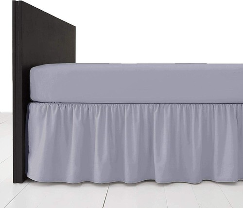100% percal Extra Deep Bed Base Valance Sheets Frilled Single Double King S King - Picture 6 of 8