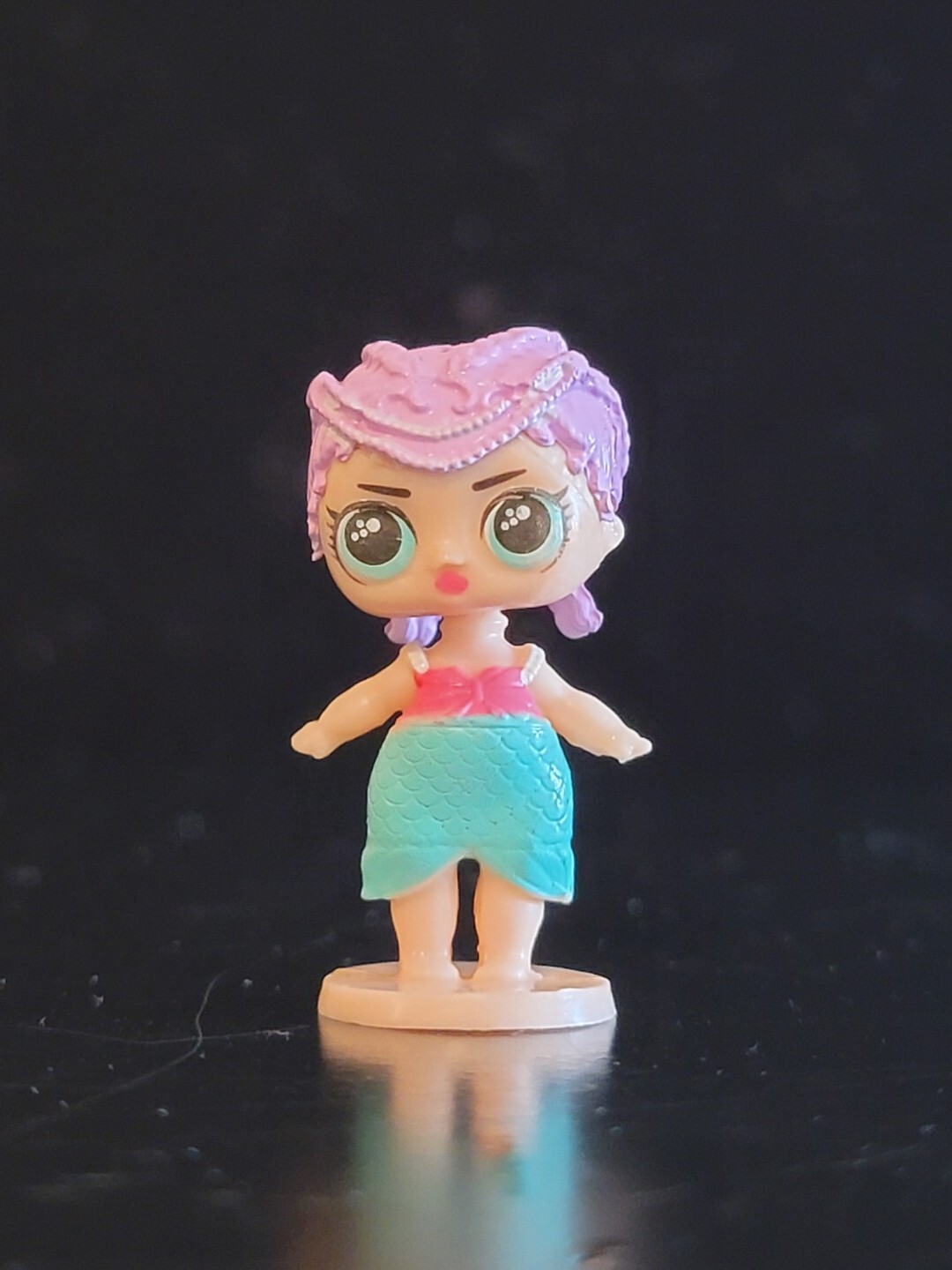 Lol Surprise Mini Doll Mermaid with Pink Hair 1 inch. Cake T
