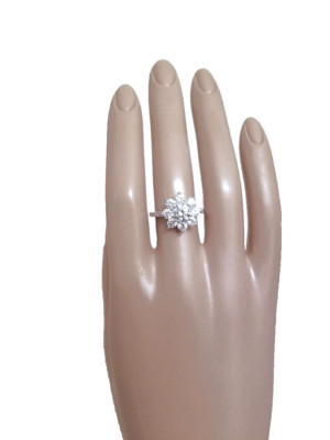 Moissanit Ring 1 - 2 Karat Versprechen Ring 925 Sterling Silber GRA Zertifikat