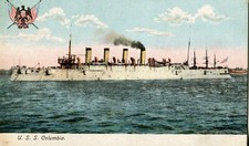 USA, Postcard Ship US NAVY USS COLUMBIA pre ww1