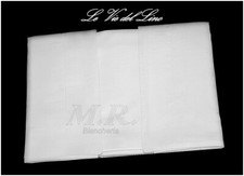 COPPIA LENZUOLA MATRIMONIALE MISTO LINO COLORE BIANCO