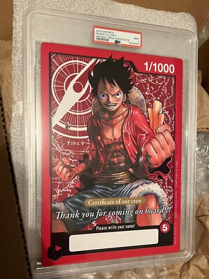 One Piece Card Game - Certificate of Our Crew Oversized Luffy 1