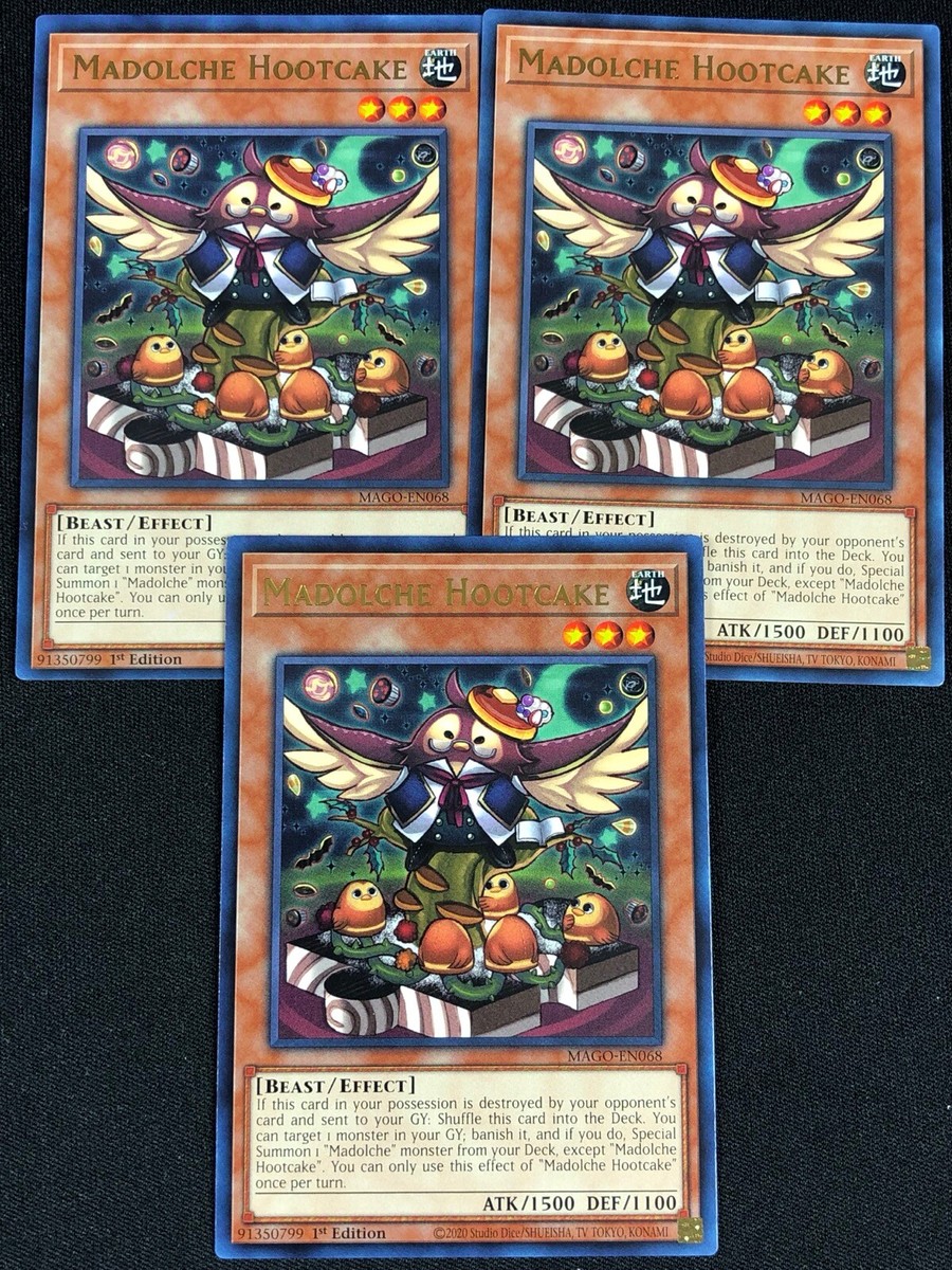 YUGIOH MADOLCHE HOOTCAKE MAGO-EN068 1ST RARE X3 (NM) | eBay