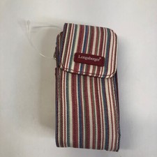 Longaberger Homestead Stripes Striped Zip Around Clutch Wallet Wristlet