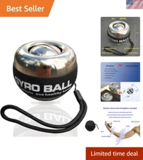 Adjustable Gyro Ball for Wrist & Forearm Strength - Includes Anti-Lost Hand Cord