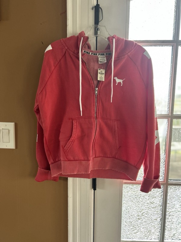 NwT Pink Full Zipped Hoodie Large