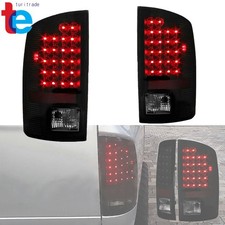 For Dodge Ram 1500 2500 3500 2002-2006 Lhrh Smoked Led Tail Lights Brake Lamps