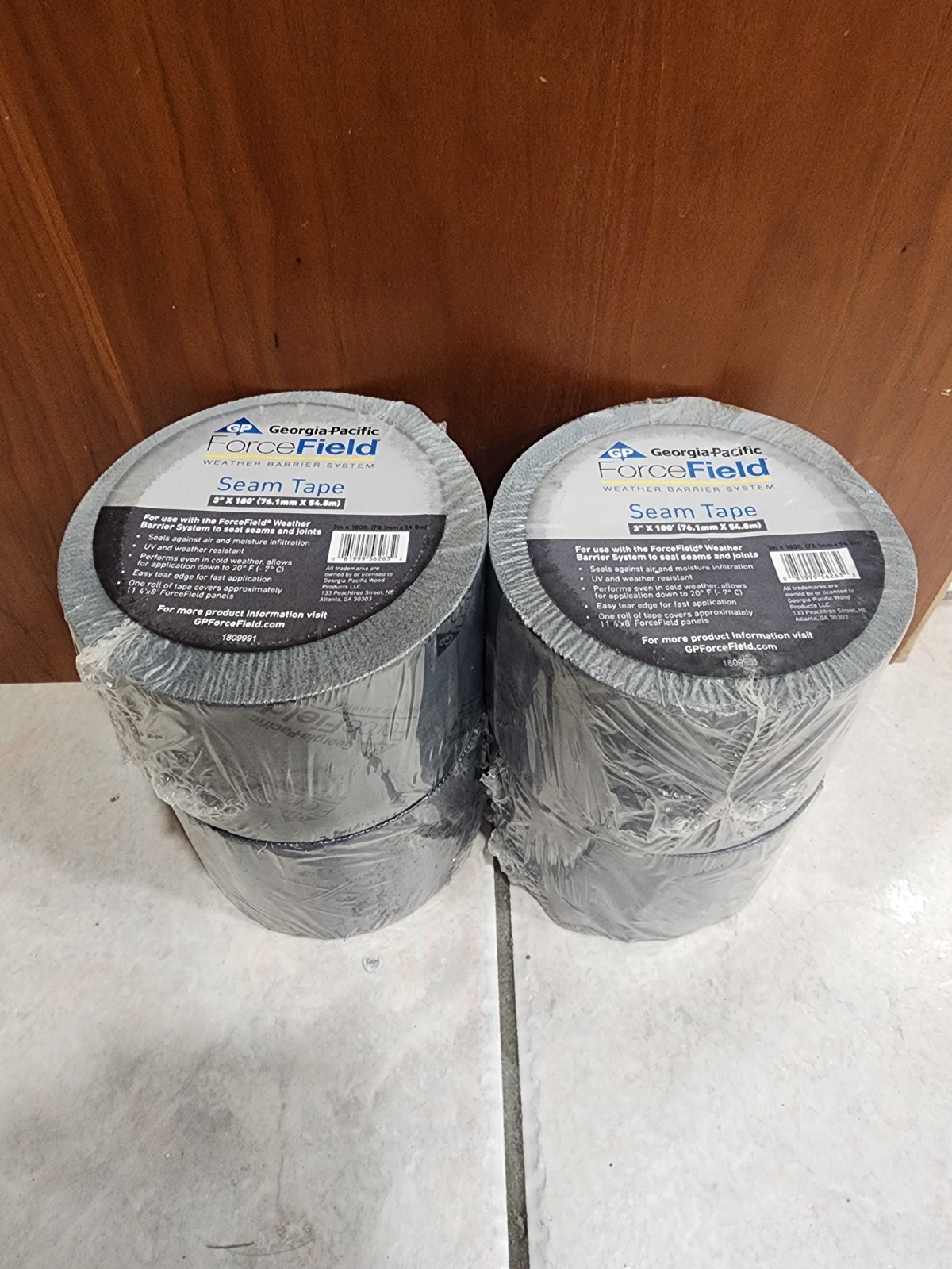 Georgia-Pacific 4pc ForceField Seam Tape 3" x 180' Weather Barrier Tape 1365980