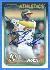 RYAN NODA Signed/Autographed 2024 Topps Card #404 A's Athletics w/COA