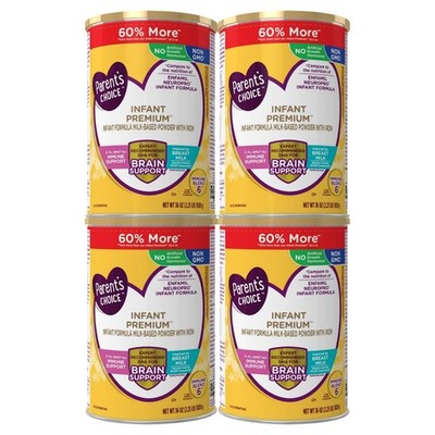 4 PACK Parent's Choice Infant Premium Formula Milk-Based Powder  36 oz EXP 01/27
