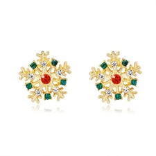 Christmas Snowflake Earrings for Women Cute Snowflakes Dangle Earrings Silv - 01