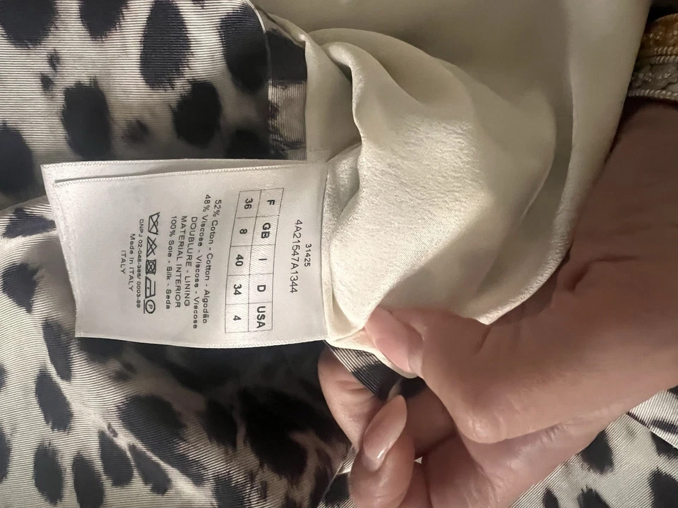 Christian Dior, Top Leopardo, Talla 4 EE. UU., Fr 36 Foto 3 de 4