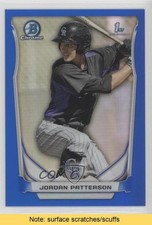 2014 Bowman Chrome Prospects Blue Refractor 164/250 Jordan Patterson READ 0a3