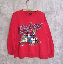 VTG 90s Mickey Unlimited Jerry Leigh Sweatshirt L/XL Red Mickey  Friends USA