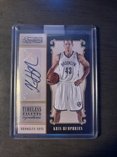2012-13 Timeless Treasures Timeless Talents Signatures #39 Kris Humphries /199