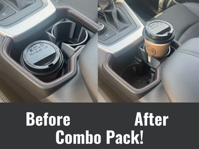 Toyota RAV4 Cup Holder Insert 2021-2025 Fix Deep Cupholders Both Side Combo ABS