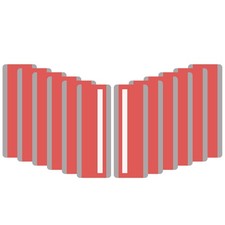 12 Pcs Guided Reading Strips Tracking Highlight Colored Overlay Strips Red
