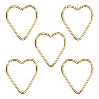 "5 StüCk 2\\\" Herz TraumfäNger Metall Makramee Ringe FüR BlumenkräNze Gold"
