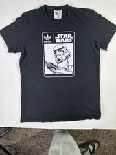 Adidas Star Wars Stormtrooper T-Shirt XL Black Graphic Tee Disney Lucasfilm Rare