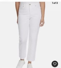 NWT Ella Moss Ladies' Straight Leg Ankle Jeans Mid-Rise, Color White, Size 6