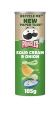 Pringles Sour Cream & Onion Sharing Crisps 185g
