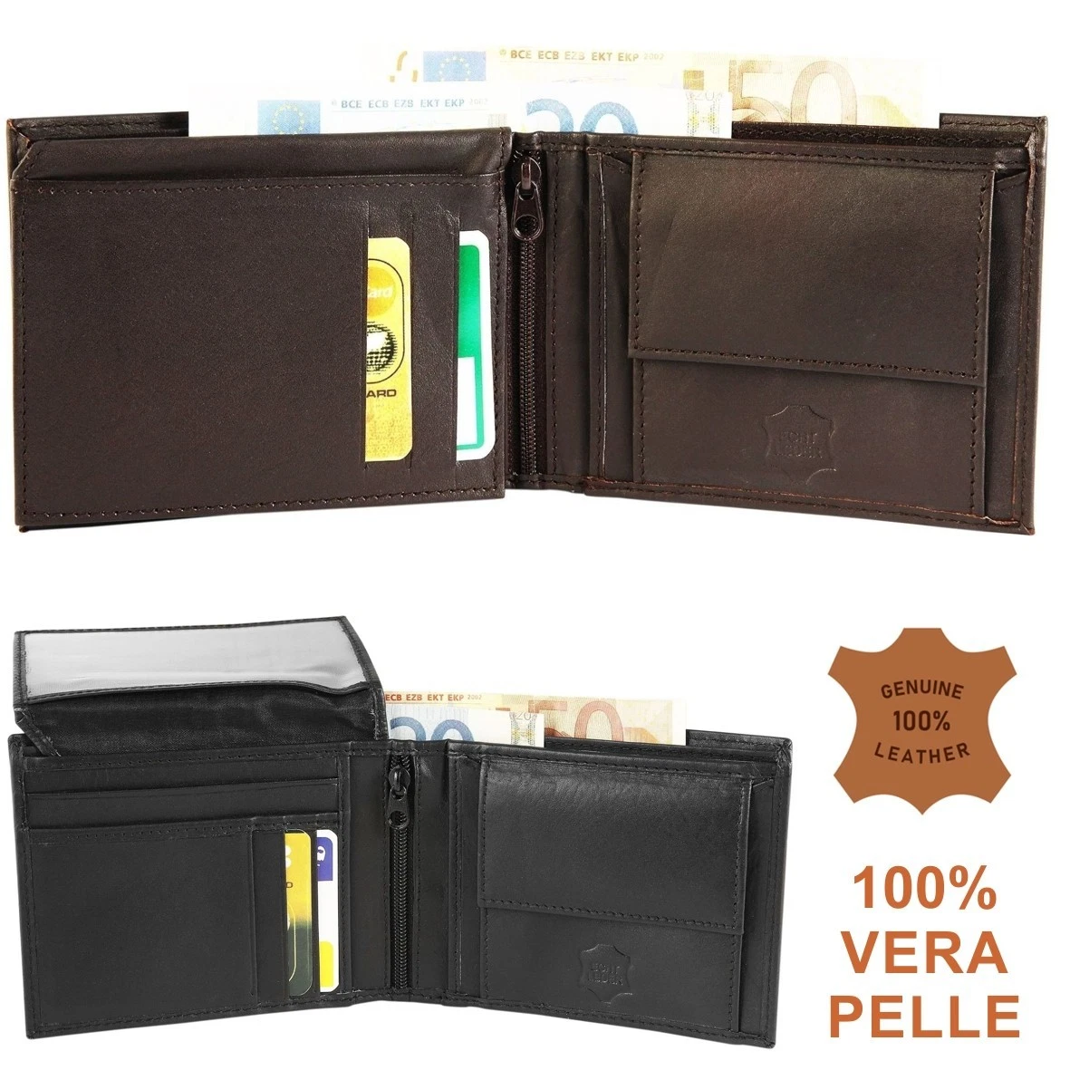 Portafoglio uomo porta documenti in pelle Intrecciata | Acciaio Portafoglio uomo porta documenti in pelle Intrecciata | Acciaio