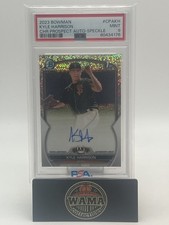 2023 Bowman Chrome Prospect Kyle Harrison 1st Bowman Auto Speckle /299 PSA 9