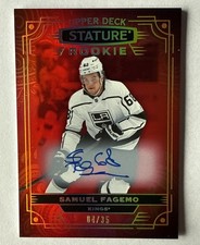 SAMUEL FAGEMO 2022-23 Stature /35 SP ROOKIE AUTO #04/35 UD Upper Deck #145 RC SP