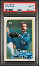 1989 Topps George Brett #200 PSA 10 GEM MT Kansas City Royals