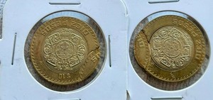 MEXICO 10 PESOS 2024 ERROR TWO STRUCKS BIMETAL ONE