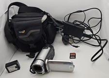 Canon Legria FS306 Handheld High Definition Camcorder silver Tested, with case