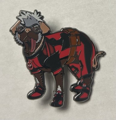 Deadpool vs Wolverine - Dog Pool DogPool Pin - Looking Right