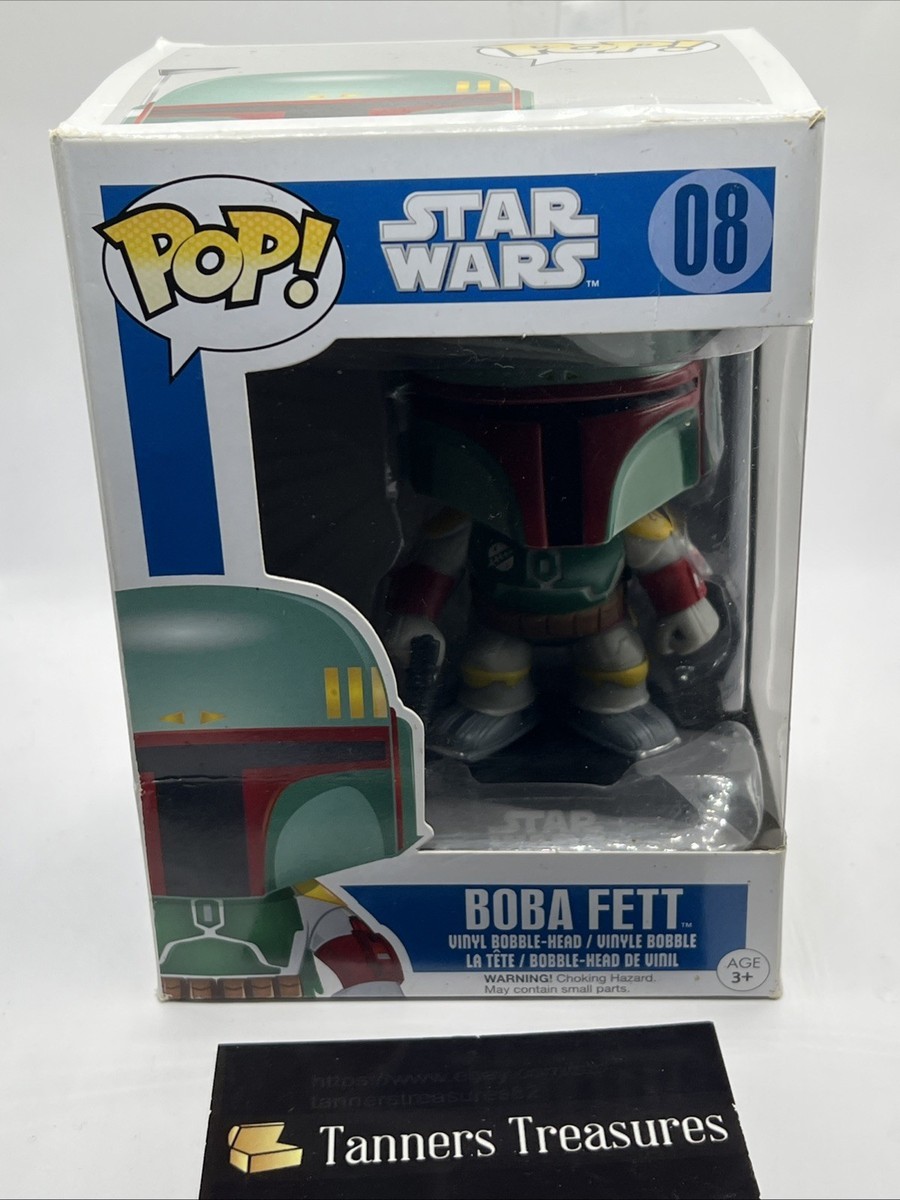Funko Pop Star Wars: BOBA FETT #08 Blue Box Rare NEW w/Protector