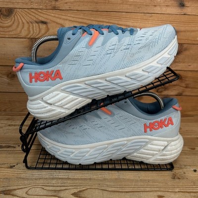 Hoka One One Turnschuhe Damen Größe UK 7 Gaviota 4 blau Nebel Laufen Walk Schuhe