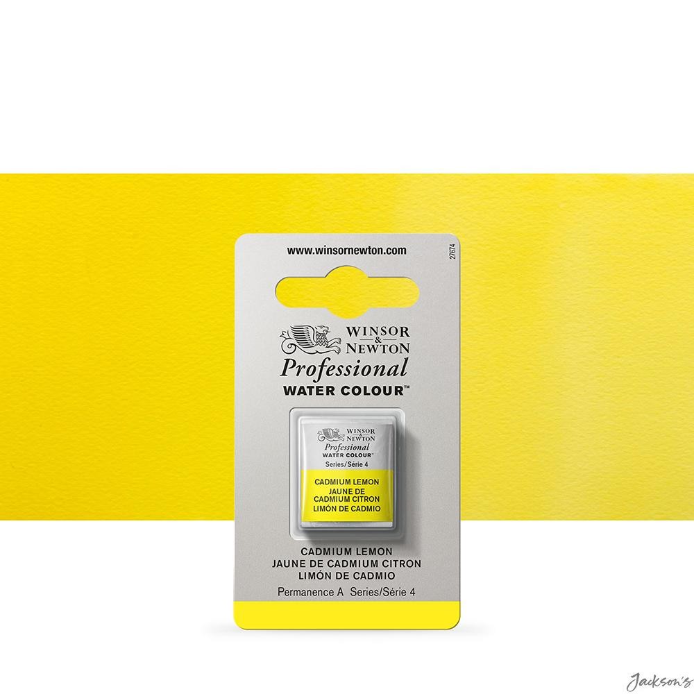Winsor & Newton Professional Watercolour Half Pan Cadmium Lemon Yellow Paint