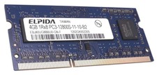 RAM 4GB DDR3 PC3-12800S 1Rx8 1600MHz PORTATILE MEMORIA SODIMM NOTEBOOK ELPIDA