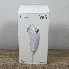 Nintendo Wii White Nunchuck Nunchuk Genuine Official OEM Brand New Sealed In Box