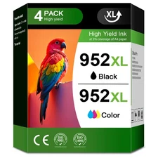 952XL Ink Combo Pack for HP OfficeJet Pro 8740 8720 8710 8715 Printers (4 Pack)