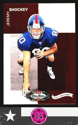 2002 Fleer Box Score Jeremy Shockey First Edition Rookie RC #/100 Giants