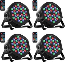 4pc 36 Led Rgb Stage Lighting Par Light Dmx Beam Party Dj Disco Light W/ Remote