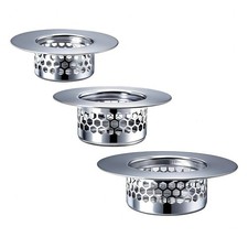 Bathroom Drain Strainers Set of 3 Sizes , 1x1.97" 1x1.0" 1x0.68", Silver