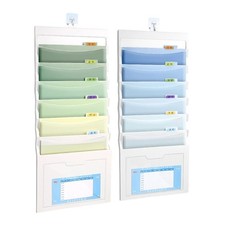 6 Pocket Folding File Organiser Wall Mount Document Organiser Bag for Office
