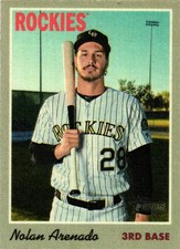 2019 Topps Heritage #15 Nolan Arenado 1970 Cloth Stickers